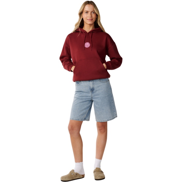 2026 Rip Curl Womens Icons Of Surf Heritage Hoodie 06NWFL - Dark Plum